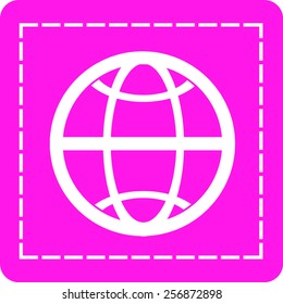 Flat icon of globe