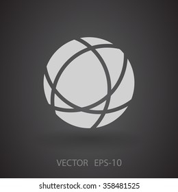 Flat icon of globe