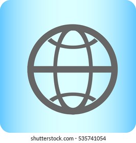 Flat icon of globe