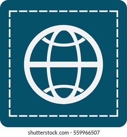 Flat icon of globe