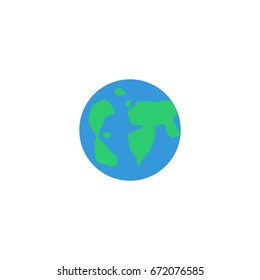 Flat Icon Globe Element. Vector Illustration Of Flat Icon Earth Planet Isolated On Clean Background. Can Be Used As Globe, Earth And Planet Symbols.