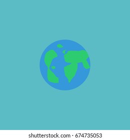 Flat Icon Globe Element. Vector Illustration Of Flat Icon Earth Planet Isolated On Clean Background. Can Be Used As Globe, Earth And Planet Symbols.