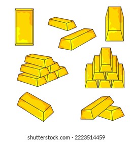 Flat icon gold bar good for good for sosial media content, abstract background, wallpaper, print, mockup, 