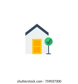 Flat Icon Good Property Element. Vector Illustration Of Flat Icon Choice Isolated On Clean Background. Can Be Used As Choice, Good And Property Symbols.