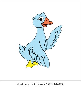 Flat Icon  Goose Animal Vector Design