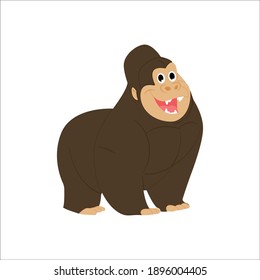 Diseño de gorilas de icono plano