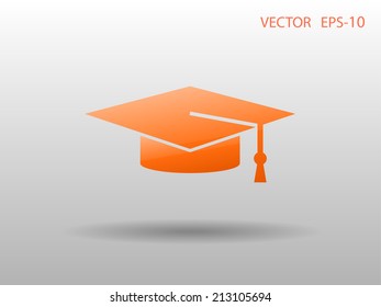 Icono plano del graduado