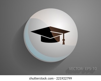 Flat  icon of graduate