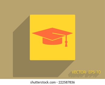 Icono plano del graduado