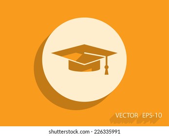 Flat  icon of graduate