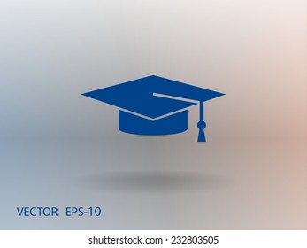 Icono plano del graduado