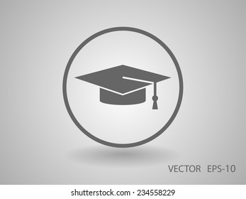 Flat  icon of graduate