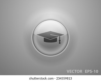 Flat  icon of graduate