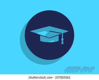 Flat  icon of graduate