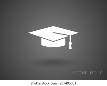 Flat  icon of graduate
