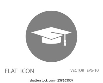Flat  icon of graduate
