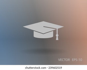 Icono plano del graduado