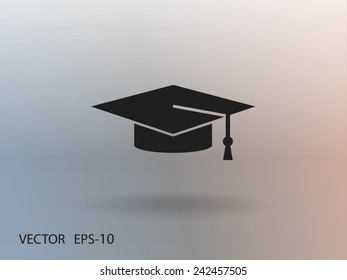 Flat  icon of graduate