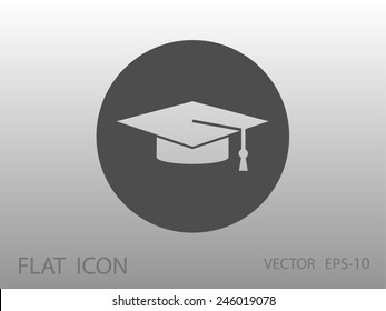Icono plano del graduado