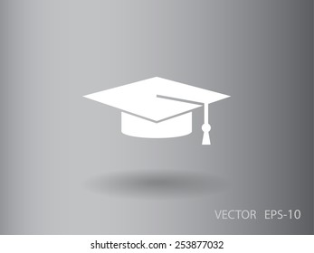 Icono plano del graduado