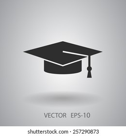 Flat  icon of graduate