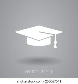 Flat  icon of graduate