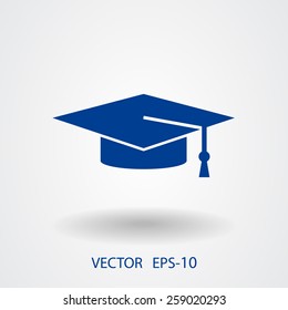 Icono plano del graduado