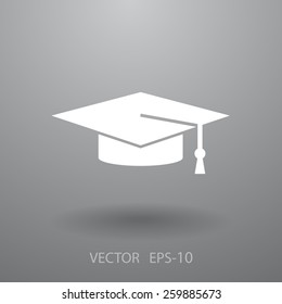 Flat  icon of graduate