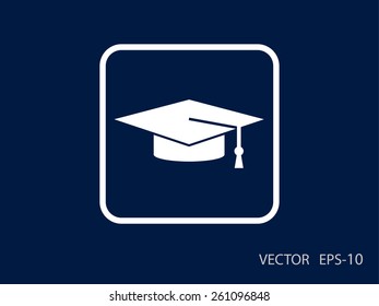 Flat  icon of graduate