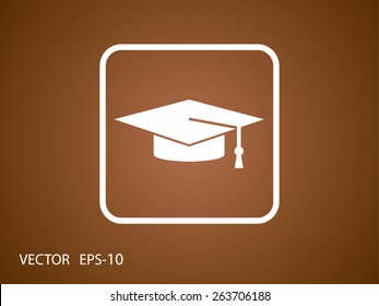 Icono plano del graduado