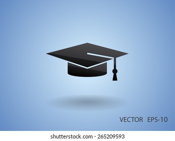 Flat  icon of graduate