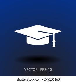 Flat  icon of graduate