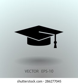 Icono plano del graduado