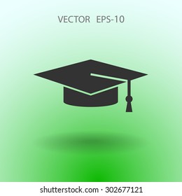 Flat  icon of graduate