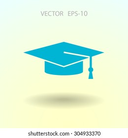 Flat  icon of graduate