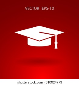 Flat  icon of graduate