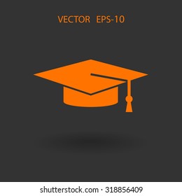 Icono plano del graduado