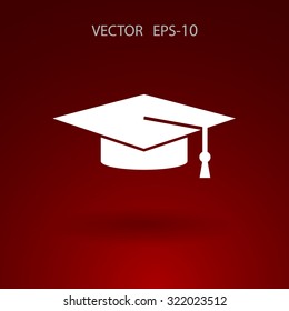 Icono plano del graduado