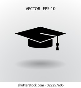 Flat  icon of graduate