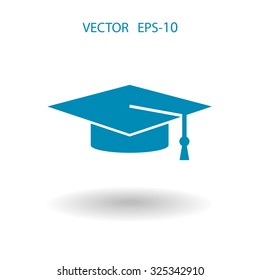 Icono plano del graduado