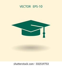 Flat  icon of graduate