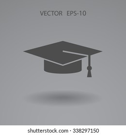 Flat  icon of graduate