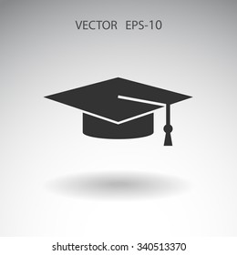 Flat  icon of graduate