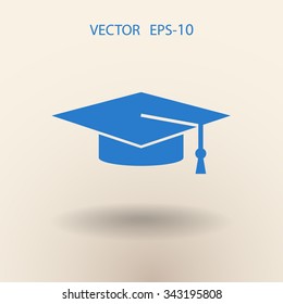 Flat  icon of graduate