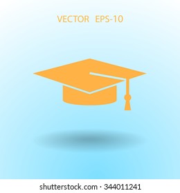 Icono plano del graduado