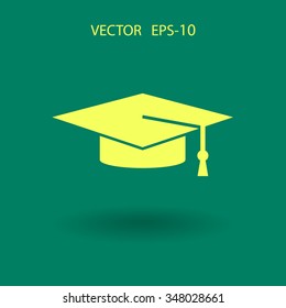 Flat  icon of graduate