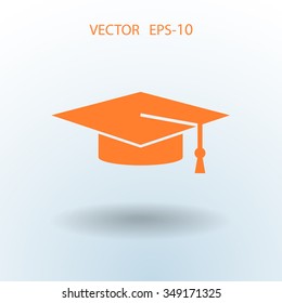 Icono plano del graduado