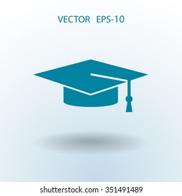Icono plano del graduado