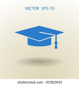 Icono plano del graduado