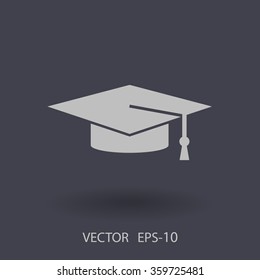 Flat  icon of graduate